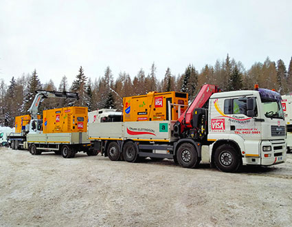 gruppo con neve