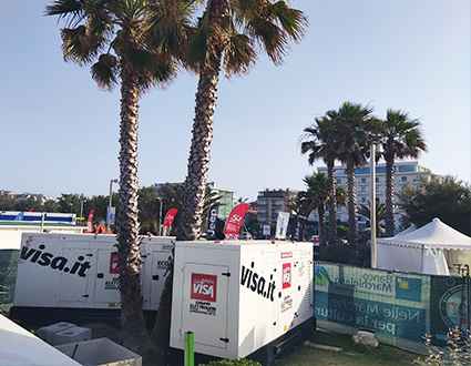 Noleggio di gruppi elettrogeni per evento in Spiaggia